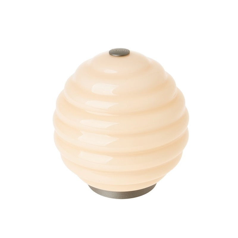 DECO TABLE LAMP, PEACH/WHITE