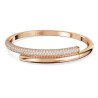 DEXTERA BANGLE, WHITE, ROSE GOLD-TONE PLATED