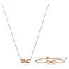 HYPEROBOLA SET, WHITE, ROSE GOLD-TONE PLATED 5682483