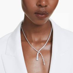 MATRIX NECKLACE, WHITE, RHODIUM PLATED 5692533