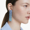 MILLENIA CLIP EARRINGS, BLUE, RHODIUM PLATED 5696517