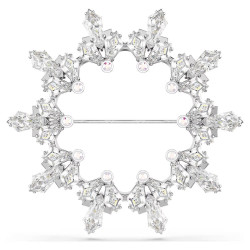 IDYLLIA BROOCH WHITE, RHODIUM PLATED 5705397