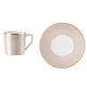 COFFEE CUP W/SAUCER, FRANCIS CARREAU BEIGE