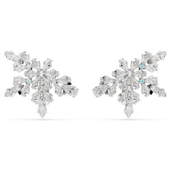 IDYLLIA: CLIP EARRINGS WHITE, RHODIUM PLATED 5692635