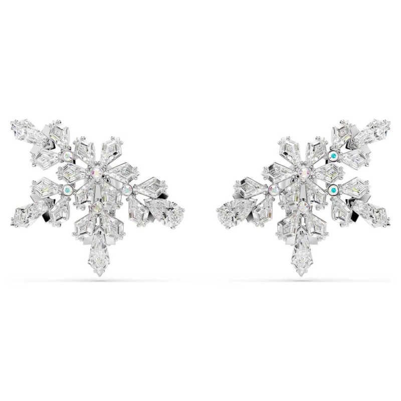 IDYLLIA: CLIP EARRINGS WHITE, RHODIUM PLATED 5692635