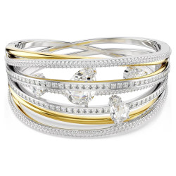 HYPERBOLA BANGLE, WHITE, MIXED PLATED 5692423