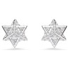 DEXTERA STUD EARRINGS, STAR, WHITE, RHODIUM PLATED 5700322