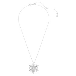 IDYLLIA PENDANT AND BROOCH, WHITE, RHODIUM PLATED 5693226