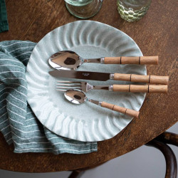 CUTLERY SET OF 24 PIECES BAMBOO