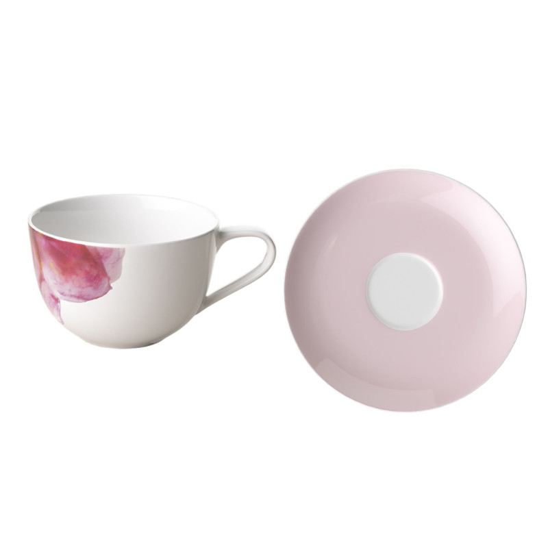 BREAKFAST CUP WITH SAUCER, ROSE GARDEN