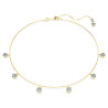 IMBER NECKLACE, LIGHT BLUE, GOLD PLATED 5688246