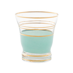 SET OF 2 SMALL GLASSES GREEN