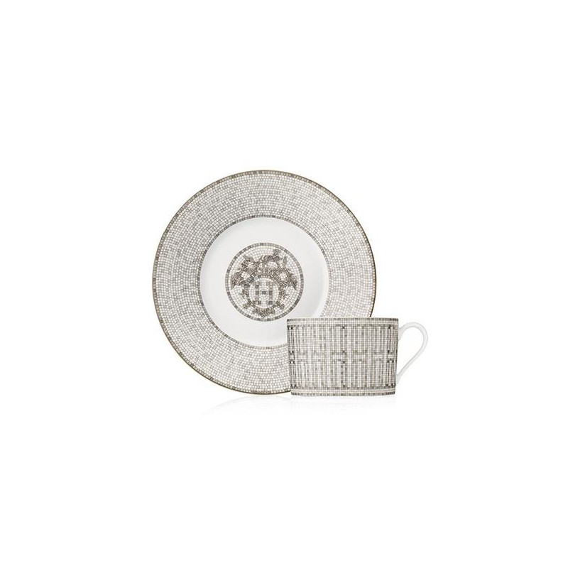 BREAKFAST CUP & SAUCER MOSAIQUE 24 PLATINUM 35015