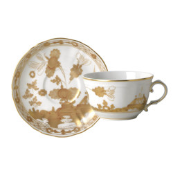 TEA CUP WITH SAUCER, GOLD...