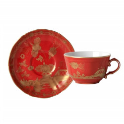 TEA CUP WITH SAUCER, GOLD...