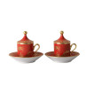 SET TAZZINE CAFFE PER 2, GOLD COLLECTION