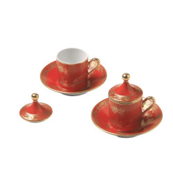 SET TAZZINE CAFFE PER 2, GOLD COLLECTION