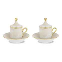 SET DI 2 TAZZE CAFFE CON COPERCHIO, ORIENTE ITALIANO