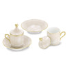 SET OF 2 COFFE CUPS, LIDS & SAUCER, ORIENTE ITALIANO