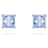 MATRIX STUD EARRINGS SQUARE CUT, BLUE, RHODIUM PLATED 5723561