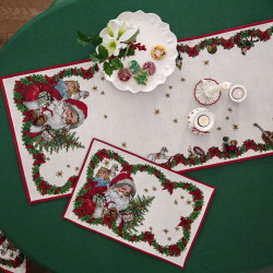 TOYS FANTASY GOBELIN SANTA CLAUS TABLE RUNNER 49 x 143 CM