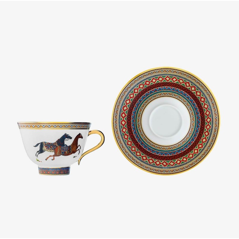 HERMES - TAZZA TE CON PIATTINO 9816 CHEVAL D ORIENT