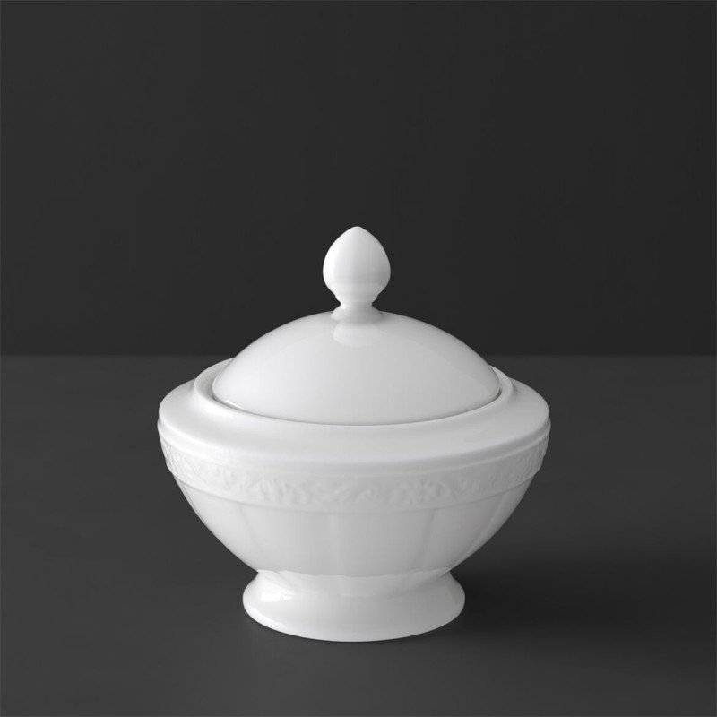 SUGAR BOWL FOR 6 - WHITE PEARL