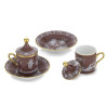 SET OF 2 COFFE CUPS, LIDS & SAUCER, ORIENTE ITALIANO