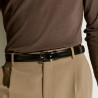 REVERSIBLE LEATHER BELT, BLACK/BROWN