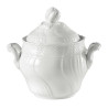 COFFEE SUGAR BOWL WITH COVER FOR 12 - 0490 VECCHIO GINORI WHITE