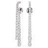 MATRIX DROP EARRINGS, WHITE, RHODIUM PLATED 5709257