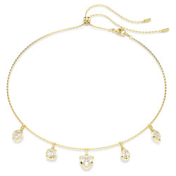 IMBER NECKLACE, WHITE, GOLD...