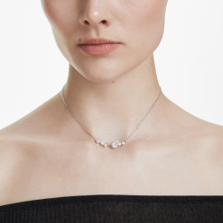 COLLANA CONSTELLA, CRYSTAL PEARL, BIANCO, PLACCATA RODIO 5705626