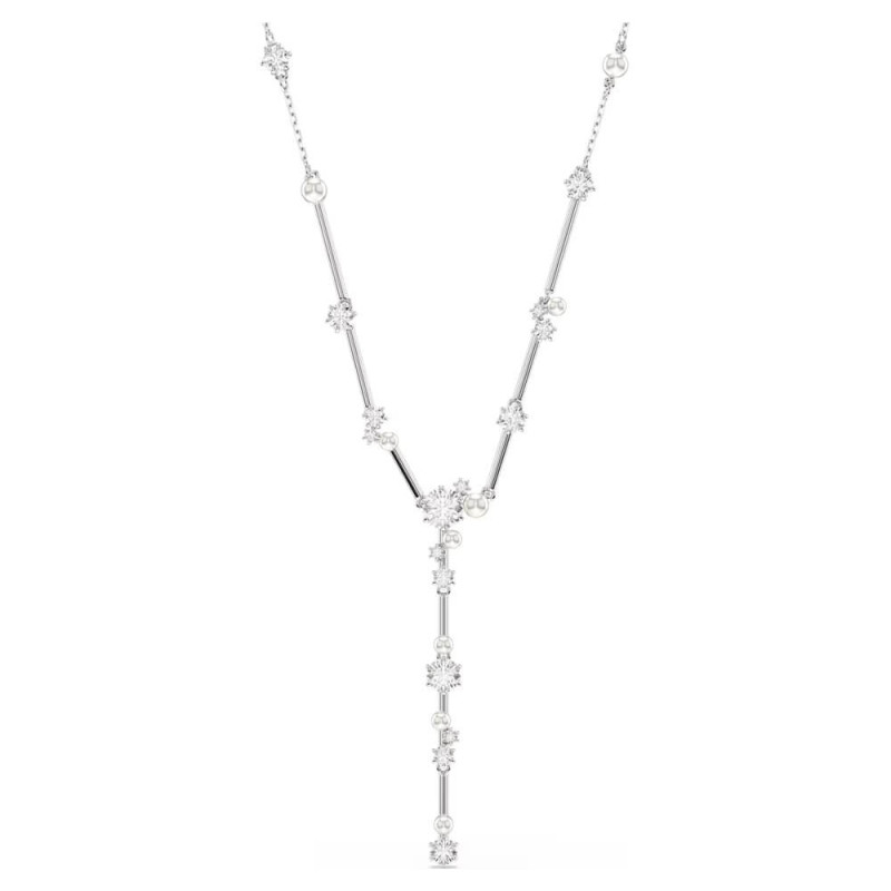 COLLANA A Y CONSTELLA, CRYSTAL PEARL, BIANCO, PLACCATA RODIO 5711830