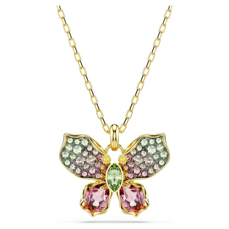 IDYLLIA MULTICOLORED BUTTERFLY PENDANT, GOLD TONE PLATED 5709950