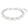 MATRIX PEARL BRACELET, WHITE, RHODIUM PLATED 5689625