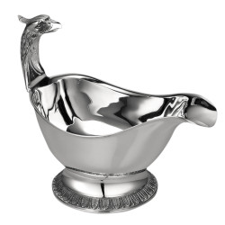 SILVER PLATED SAUCE BOAT,...