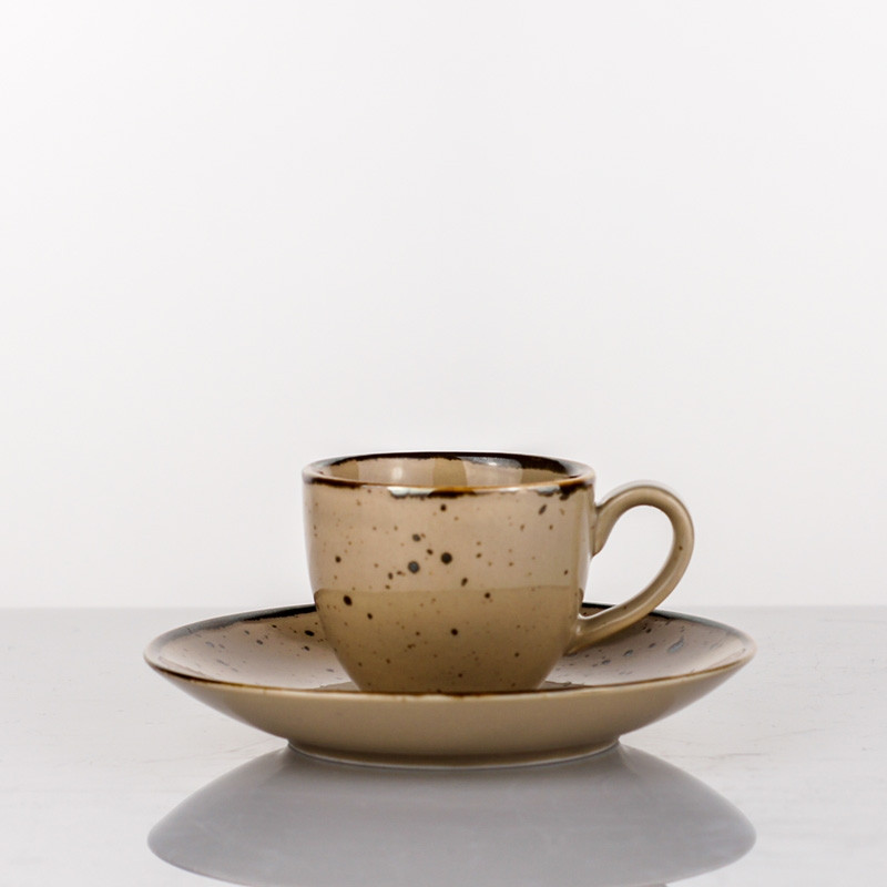 COFFEE CUP WITH SAUCER COTTAGE TAUPE 720741